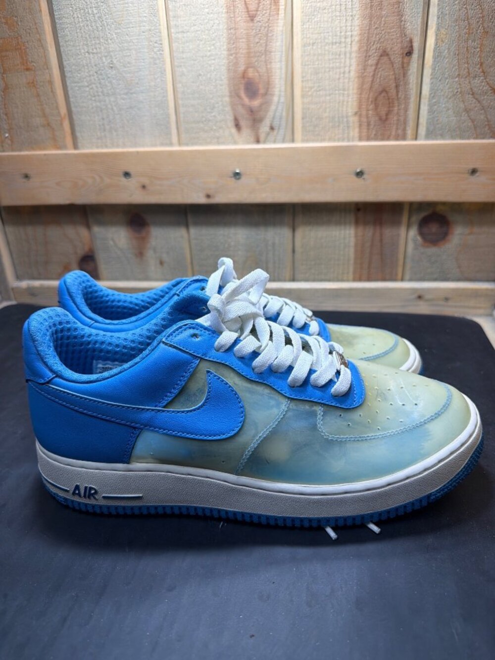 Nike Air Force 1 313641-941 Clear Blue Womens Shoes US 9.5 Preowned Good Rare
